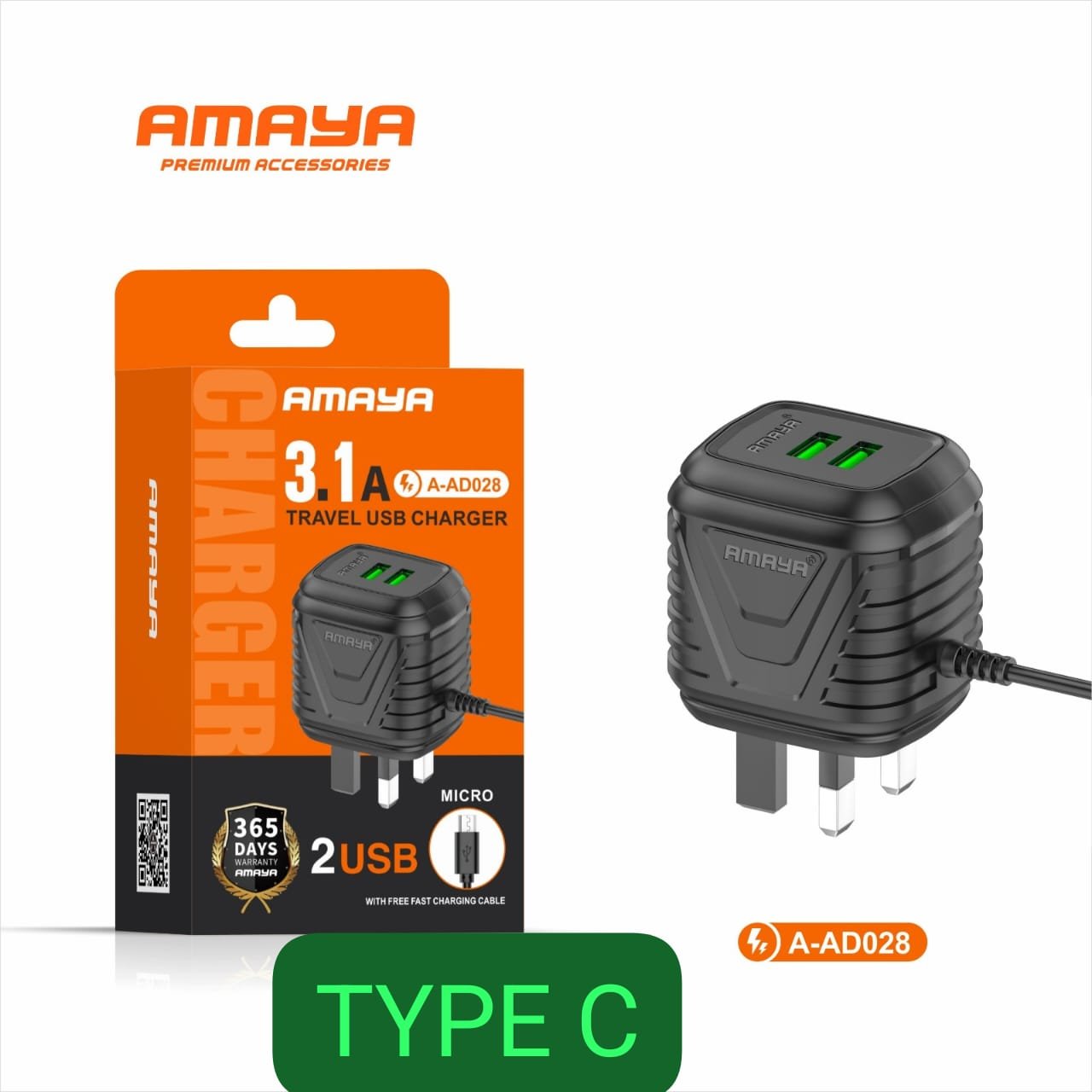 Coded Amaya A-AD028 Charger type C charger